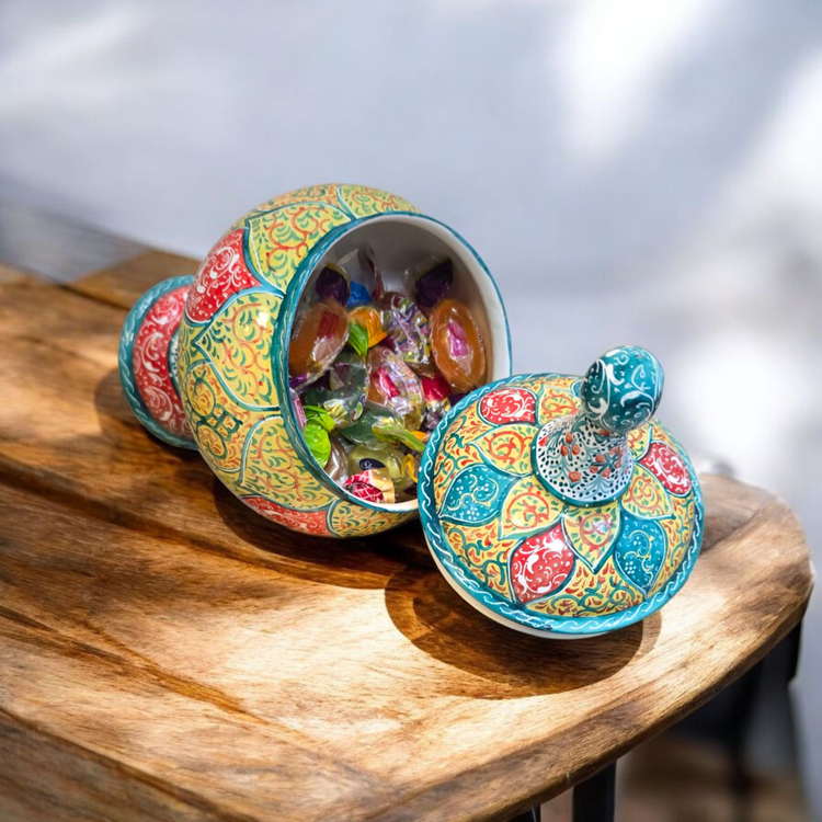بشقاب و شکلات خوری میناکاری