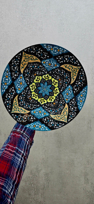 بشقاب میناکاری دیوارکوب ۲۵سانتی