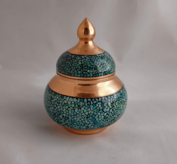 قندان فیروزه کوبی ۱۲سانتی