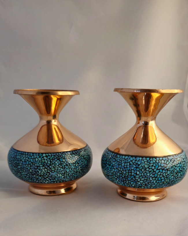 گلدان فیروزه کوبی مدل بلونی