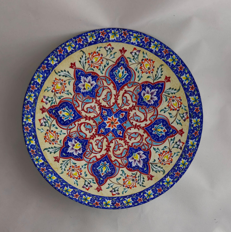بشقاب ترنج لیمویی میناکاری