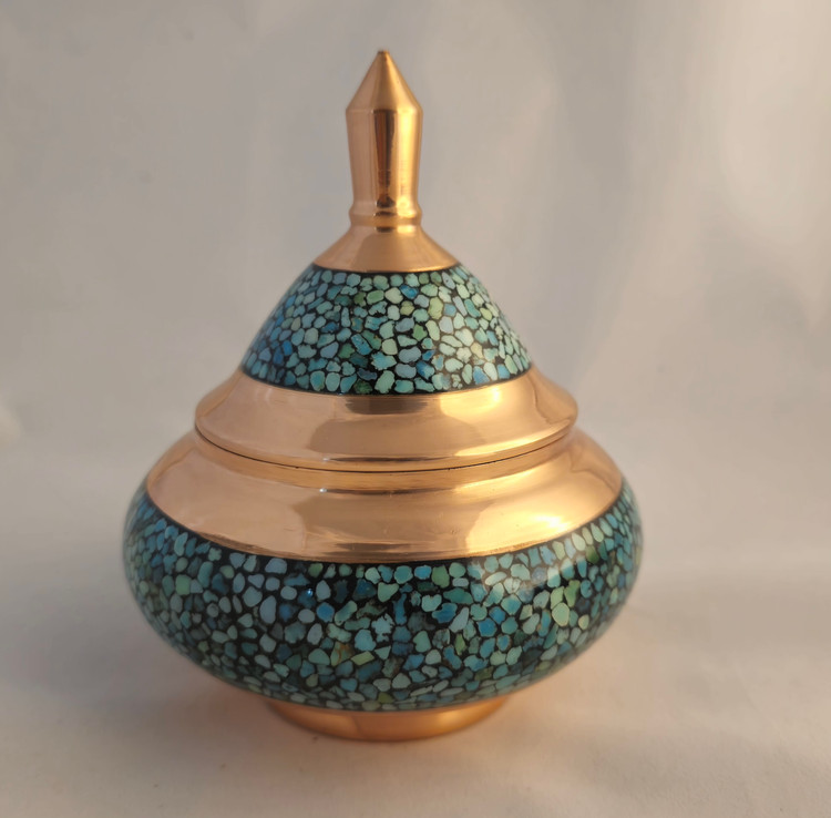 قندان فیروزه کوبی ۱۷سانتی