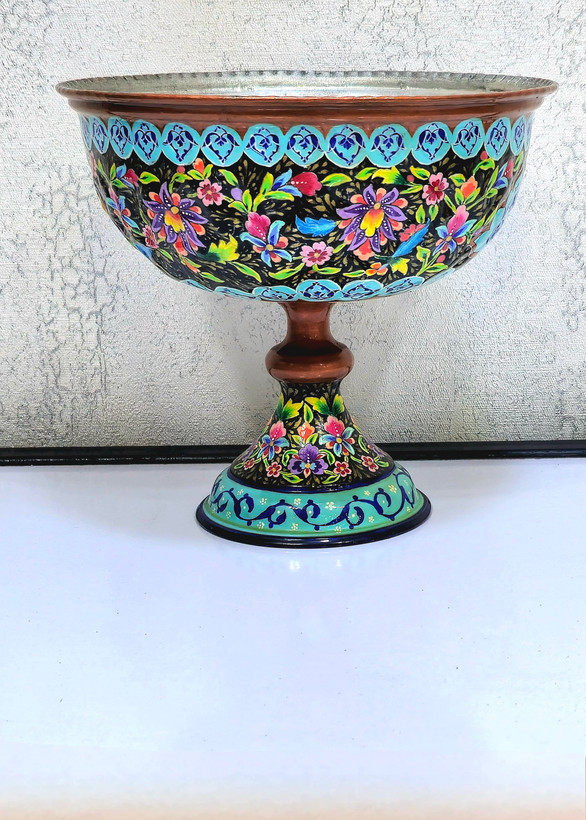 کاسه پایه دار مس پرداز ۲۰سانتی متر