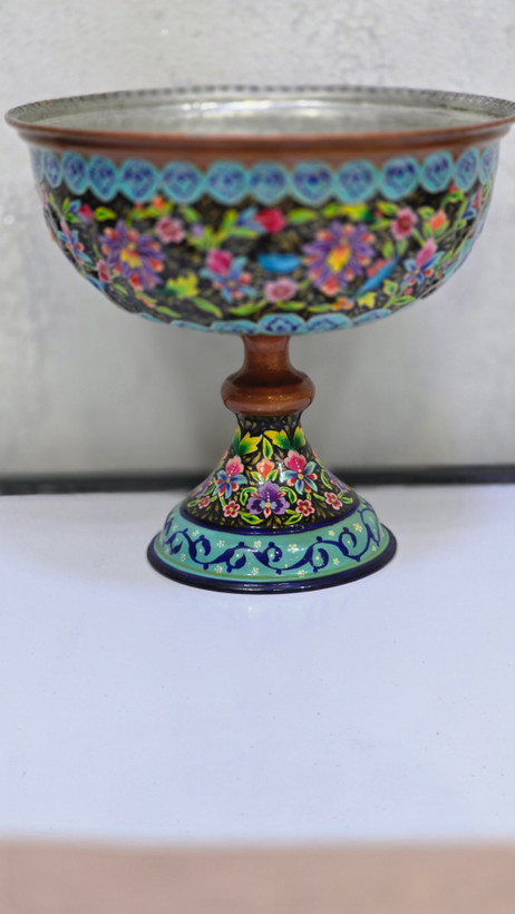 کاسه پایه دار مس پرداز ۲۰سانتی متر